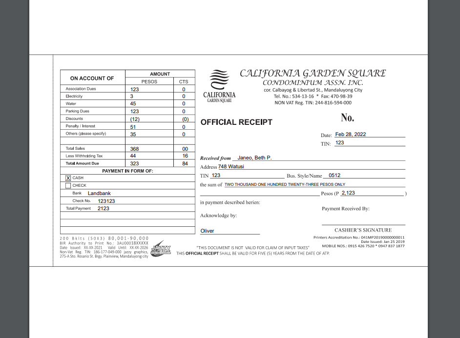 California Garden Square Condominium System screenshot 7