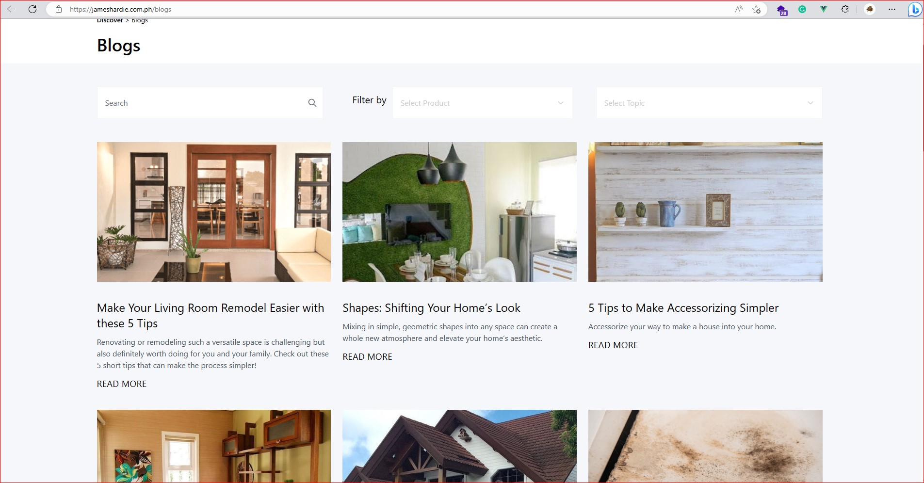 James Hardie Ecommerce screenshot 5