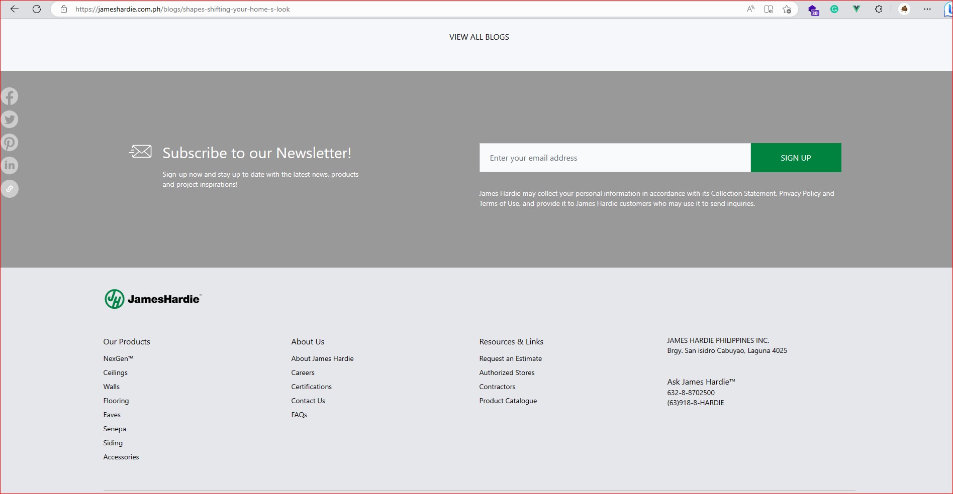 James Hardie Ecommerce screenshot 7